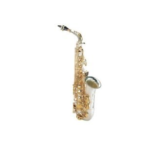 SAXOFON ALTO MIB PROFESIONAL PLATEADO Y LLAVES LACADAS
